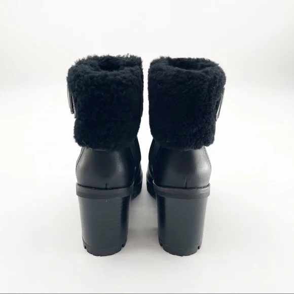 Ugg Elisiana Leather Boots in Black Size 5 - Picture 5 of 9
